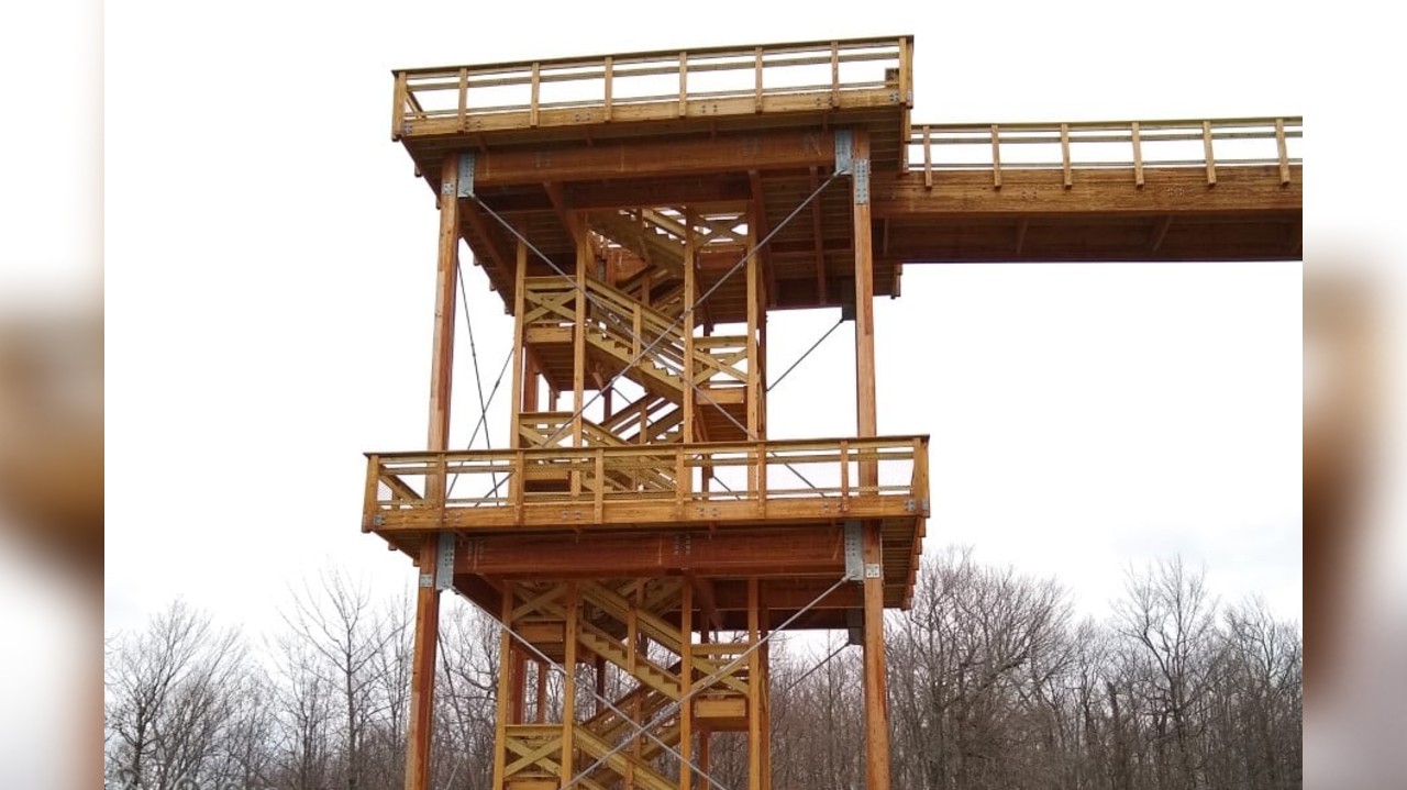 The new Eagle Tower and ramp reopens in April, 2021. Photo courtesy Friends of Peninsula State Park.